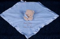 Okie Dokie Teddy Bear Thank Heaven for Little Boys Blue Lovey Security Blan